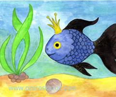 En saga om igelkottsfisken och hans vänlighet En saga om fiskar i ett akvarium för barn